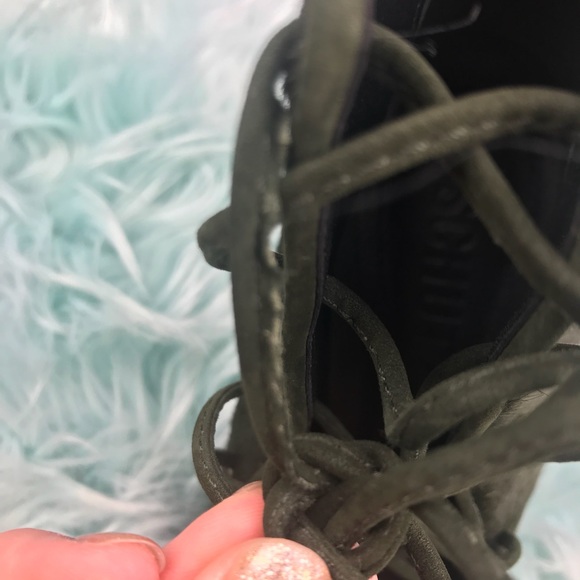 Schutz Green Lace Up Heels - Picture 7 of 8